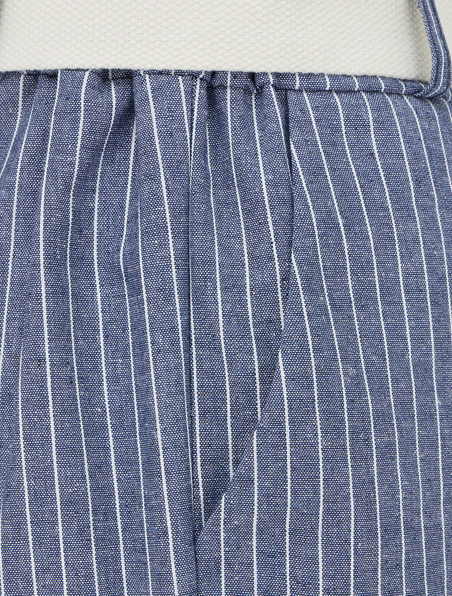 Pantalon ample à rayures - Bleu - 3