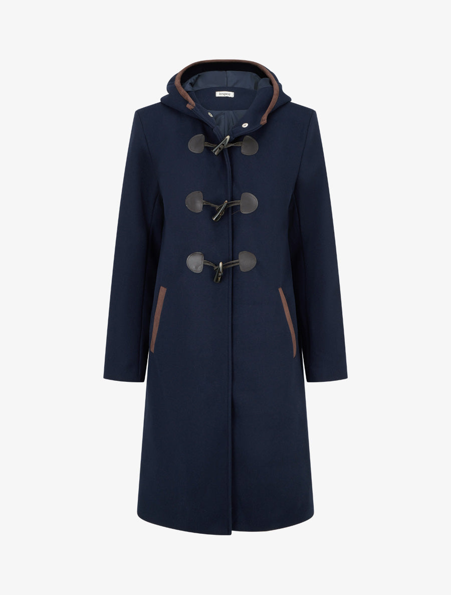 Duffle-coat à attaches contrastantes - Marine - 1