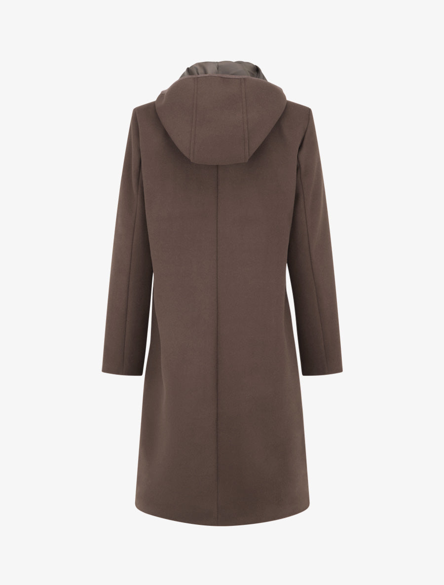 Duffle-coat à attaches contrastantes - Marron - 2