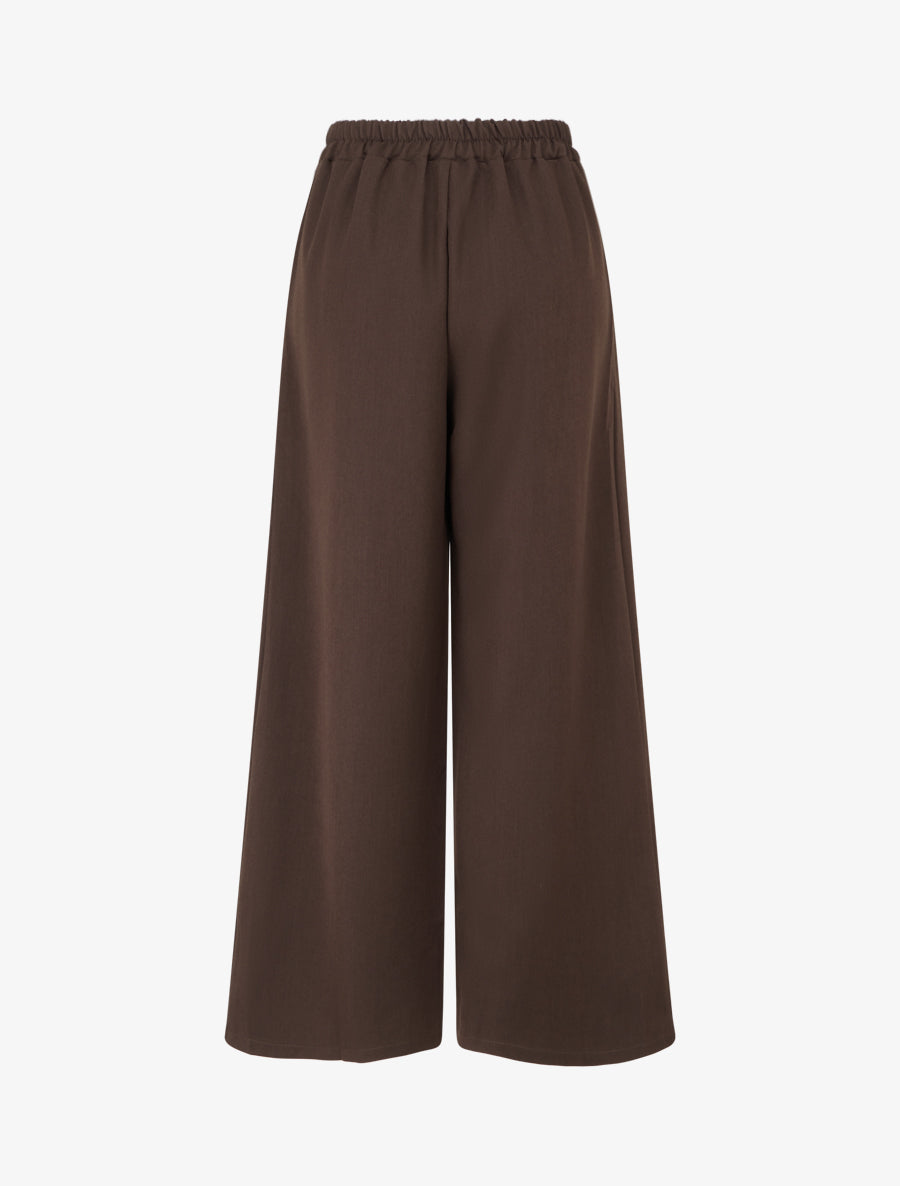 Pantalon pont coupe droite - Marron - 2