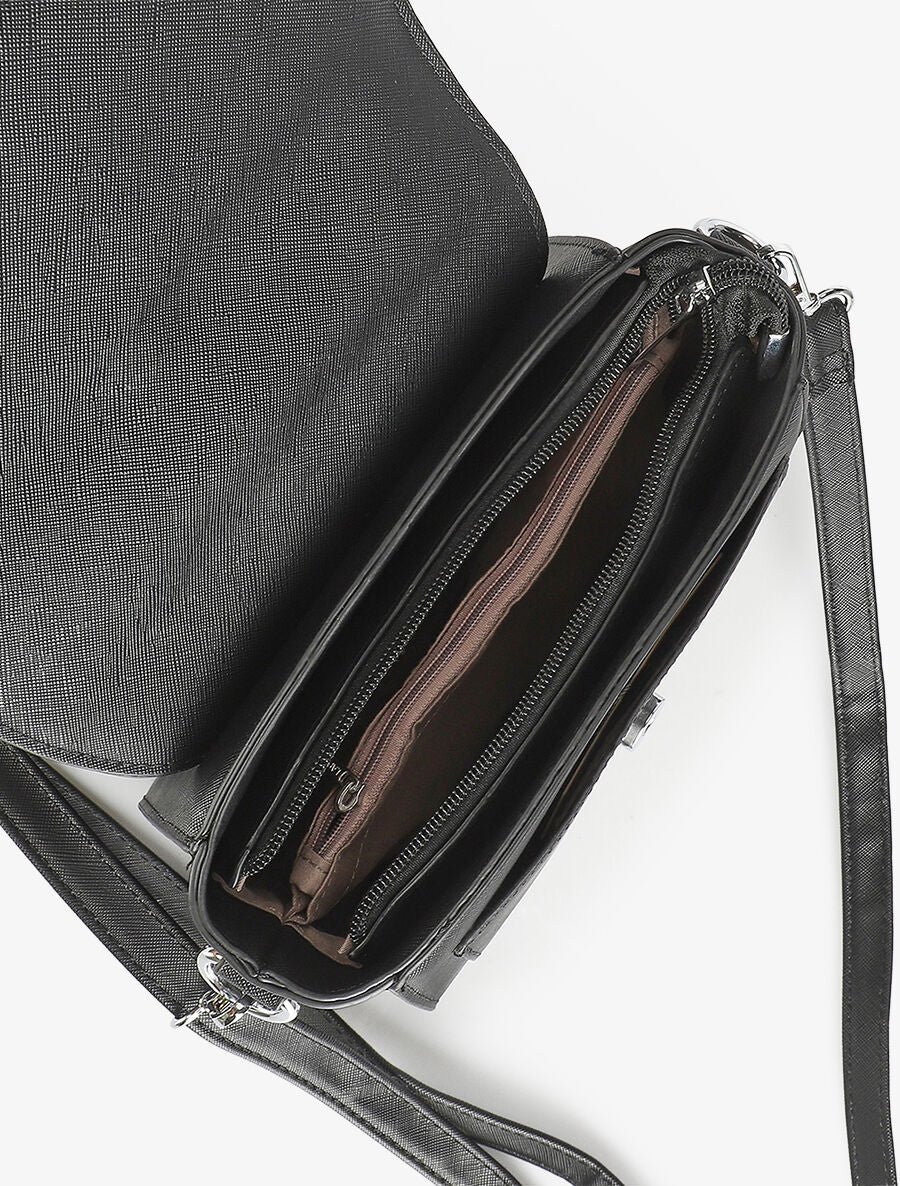 Sac besace Veronica - Noir - 4