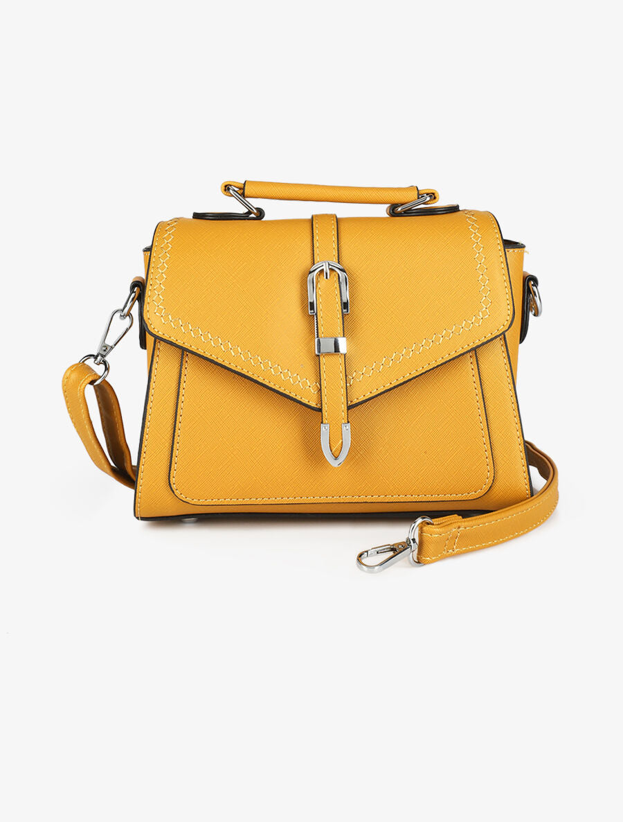Sac besace Veronica - Jaune moutarde - 5