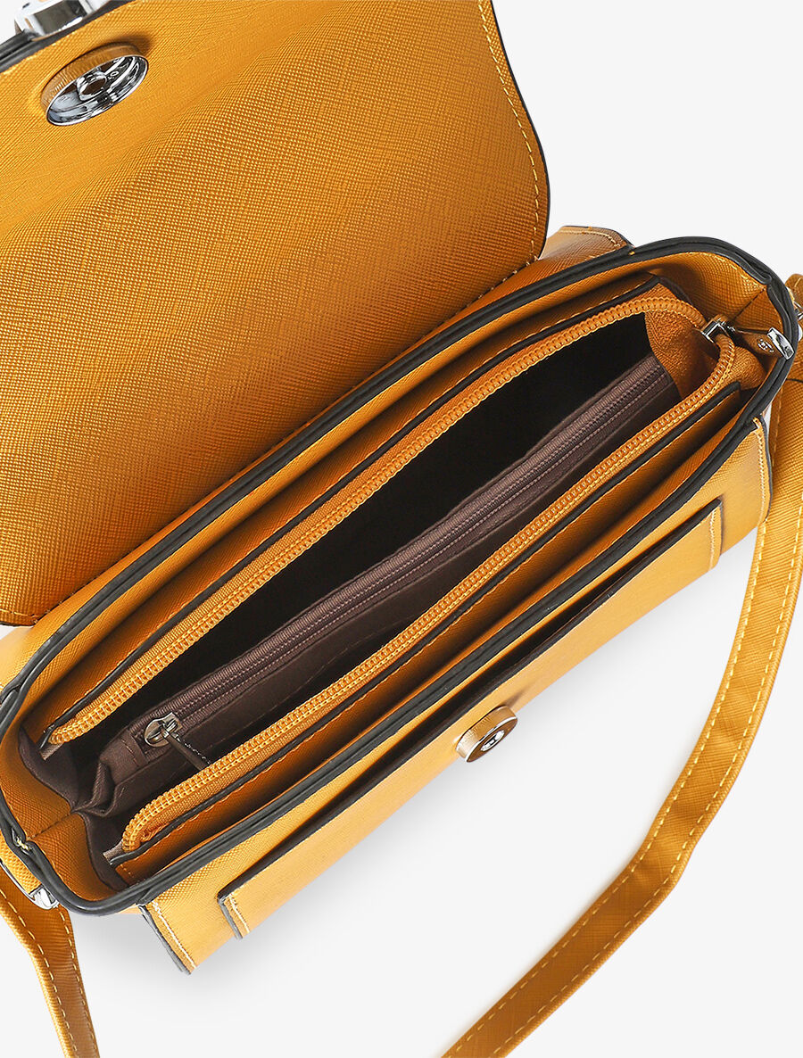 Sac besace Veronica - Jaune moutarde - 4