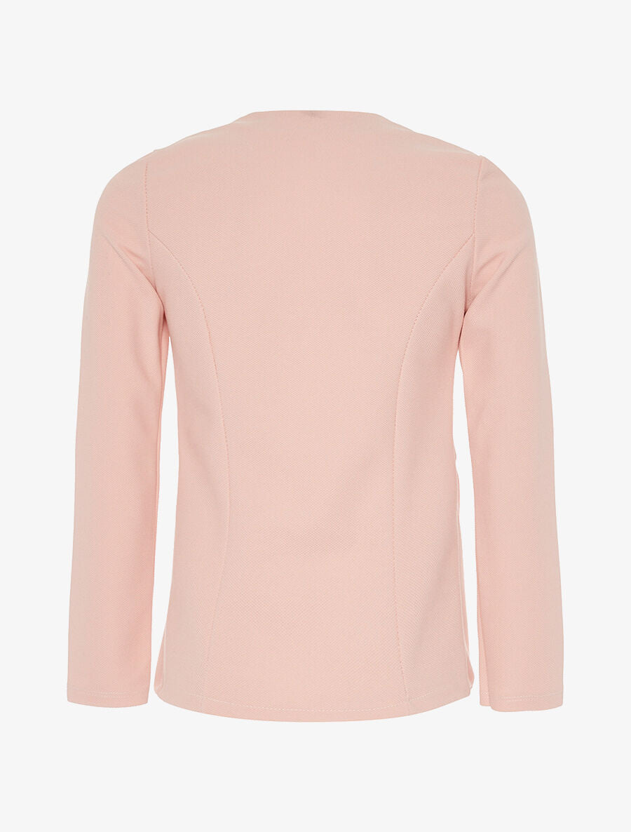 Veste ouverte asymétrique - rose - 2