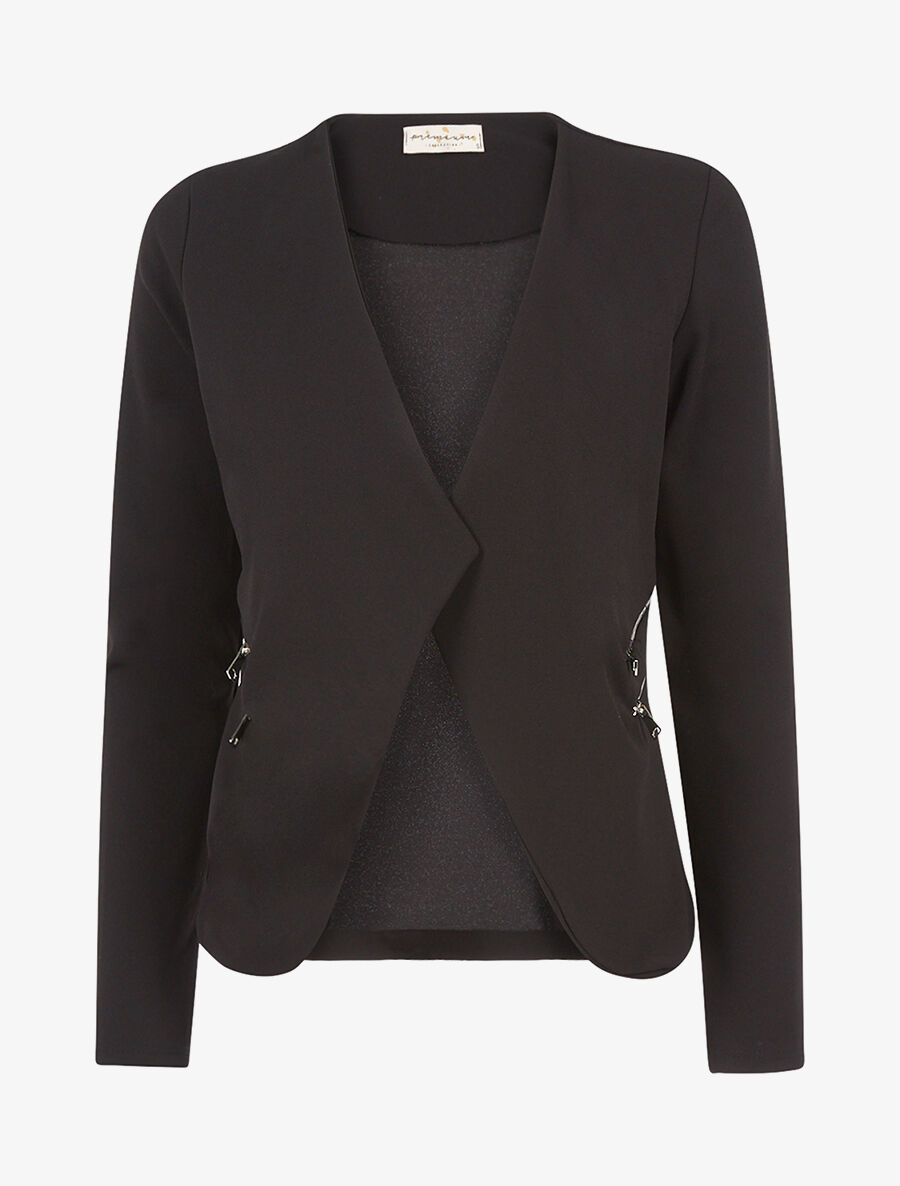 Veste poches à double zips - noir - 1