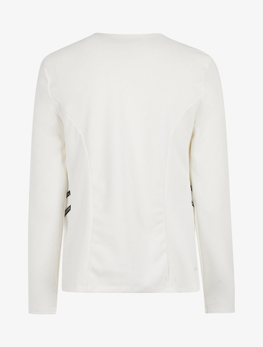 Veste poches à double zips - blanc - 2