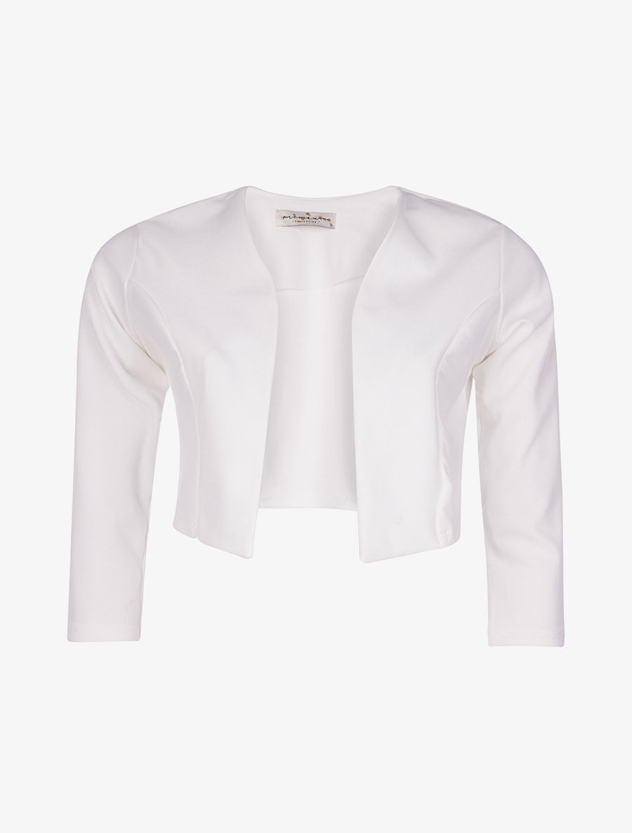 Boléro basic uni - blanc - 1
