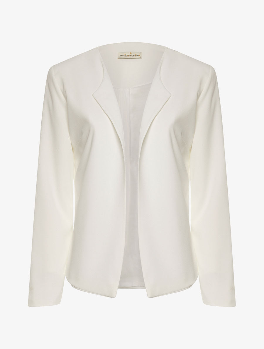 Veste basic à épaulettes - blanc - 3