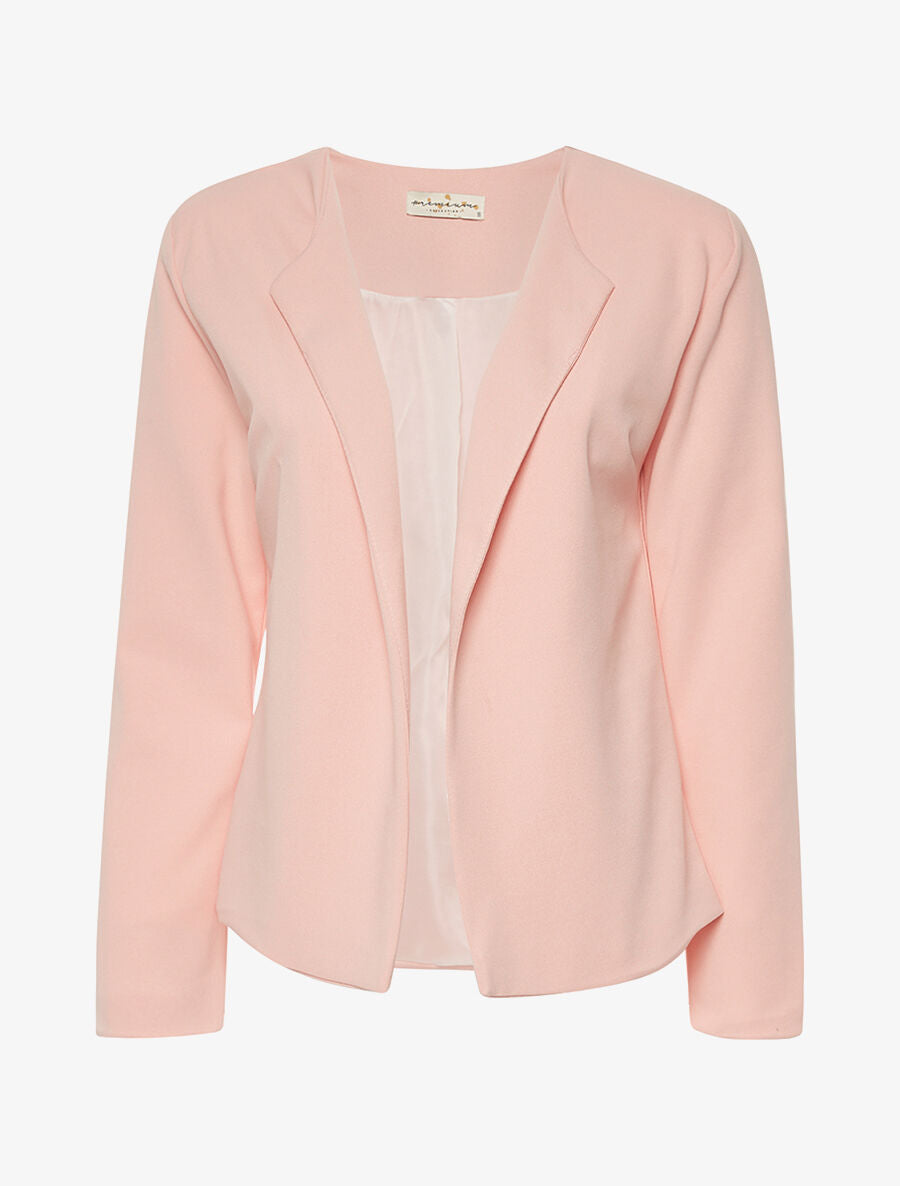 Veste basic à épaulettes - rose - 3