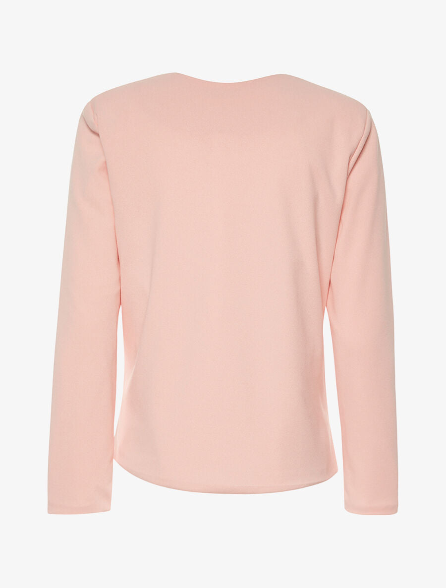 Veste basic à épaulettes - rose - 2