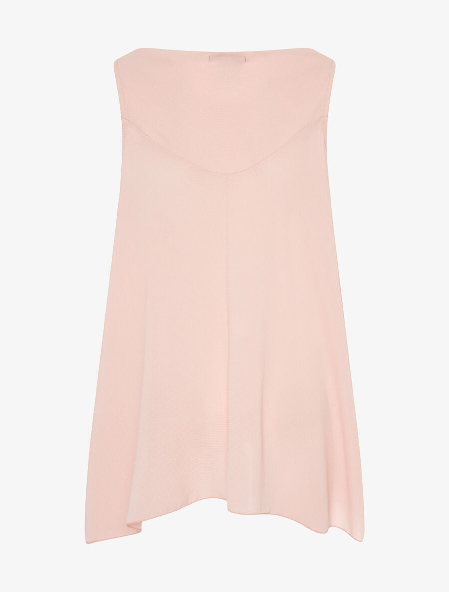 Blouse asymétrique dos long - rose - 2