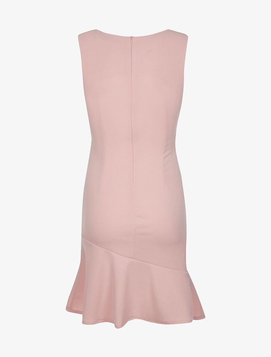 Robe anneau argenté à la taille - rose - 2