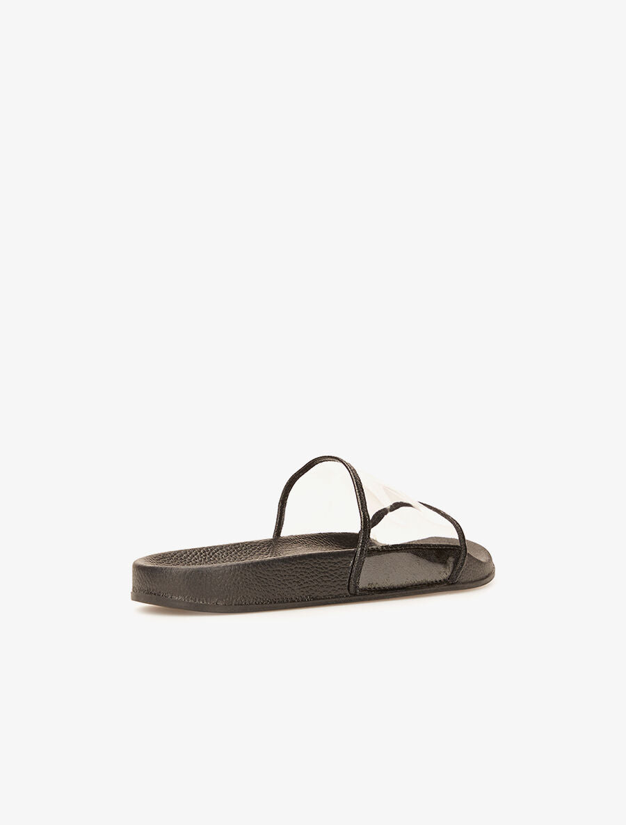 Mules transparentes - noir - 4