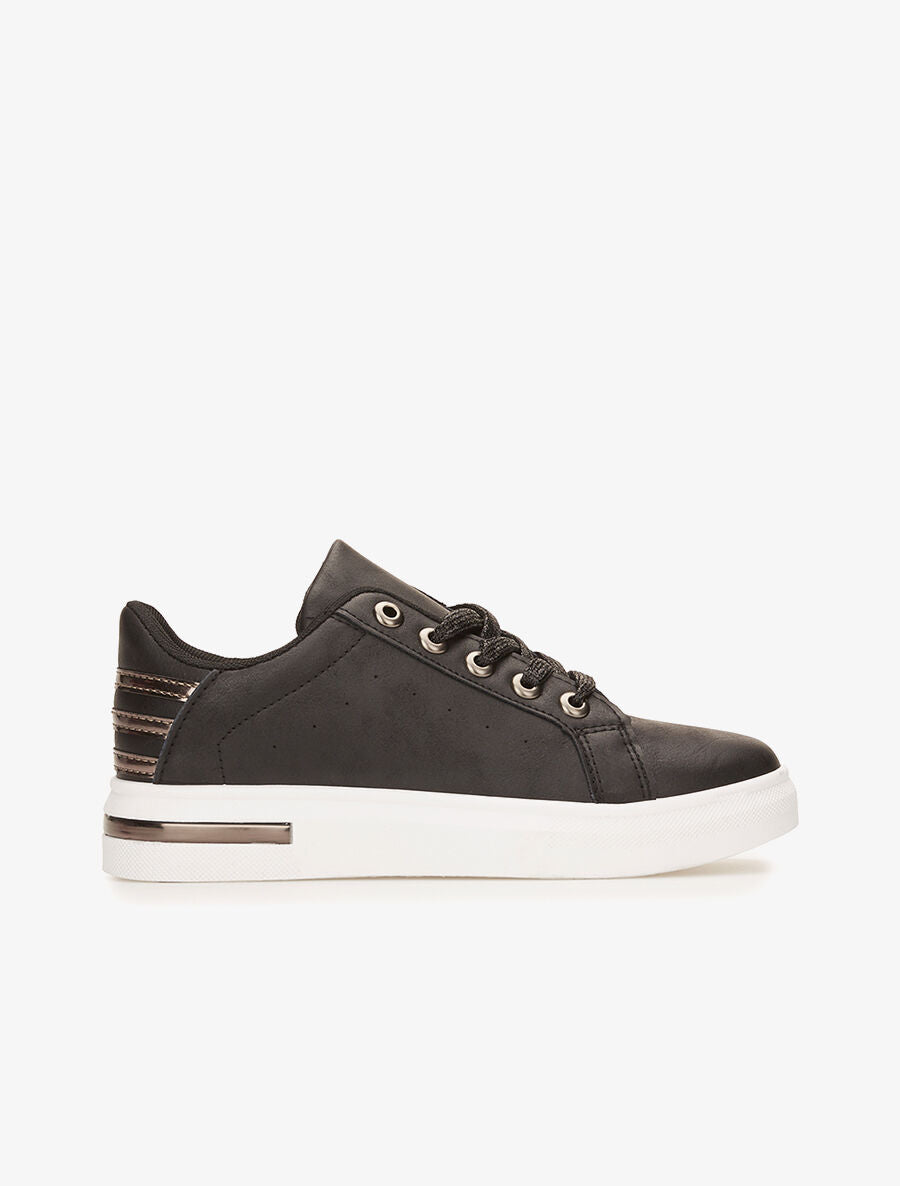 Sneakers lacets irisés - noir - 5
