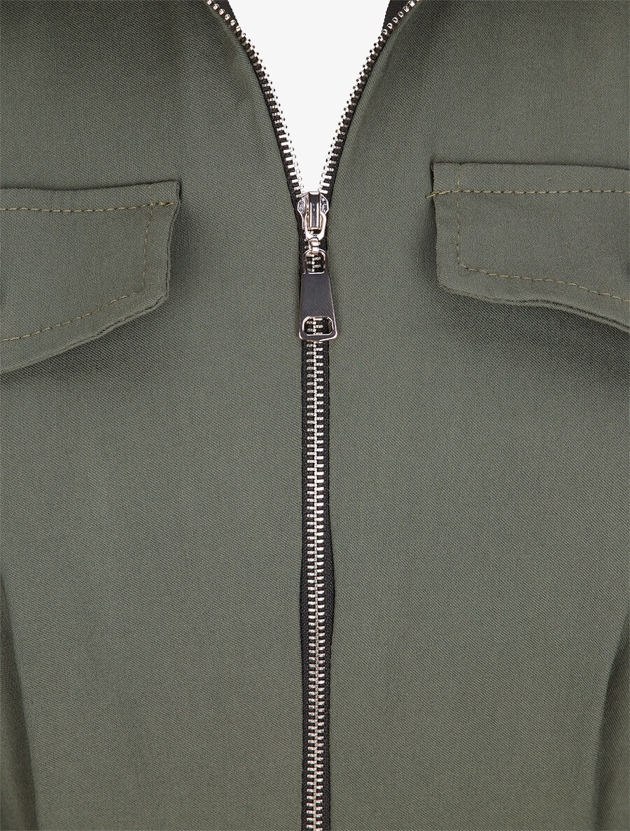 Robe sans manches avec ceinture - Kaki - 3
