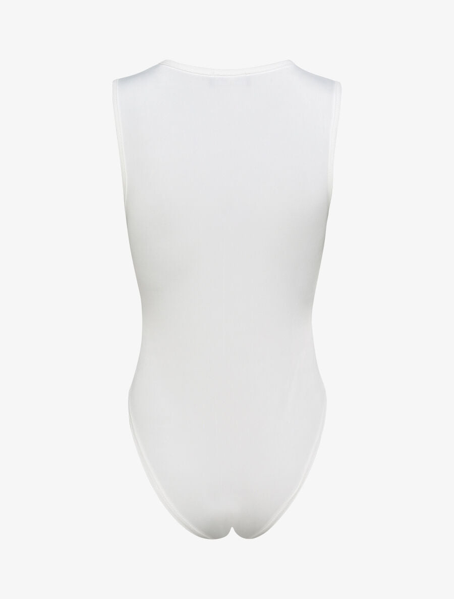 Body ajusté et drapé - Blanc - 2