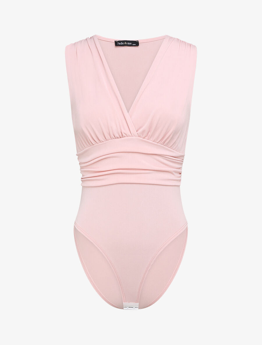 Body ajusté et drapé - Rose pâle - 1