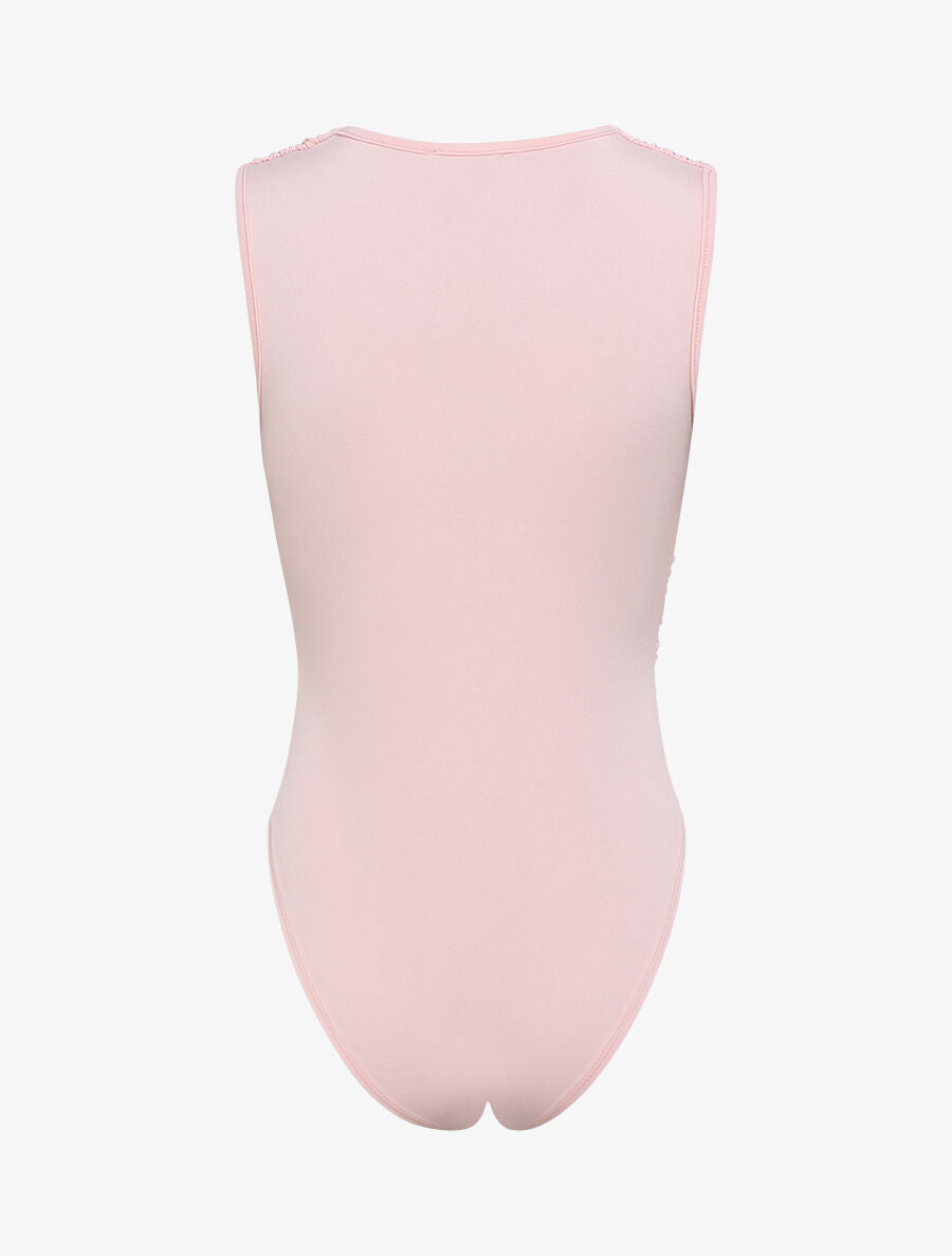 Body ajusté et drapé - Rose pâle - 2