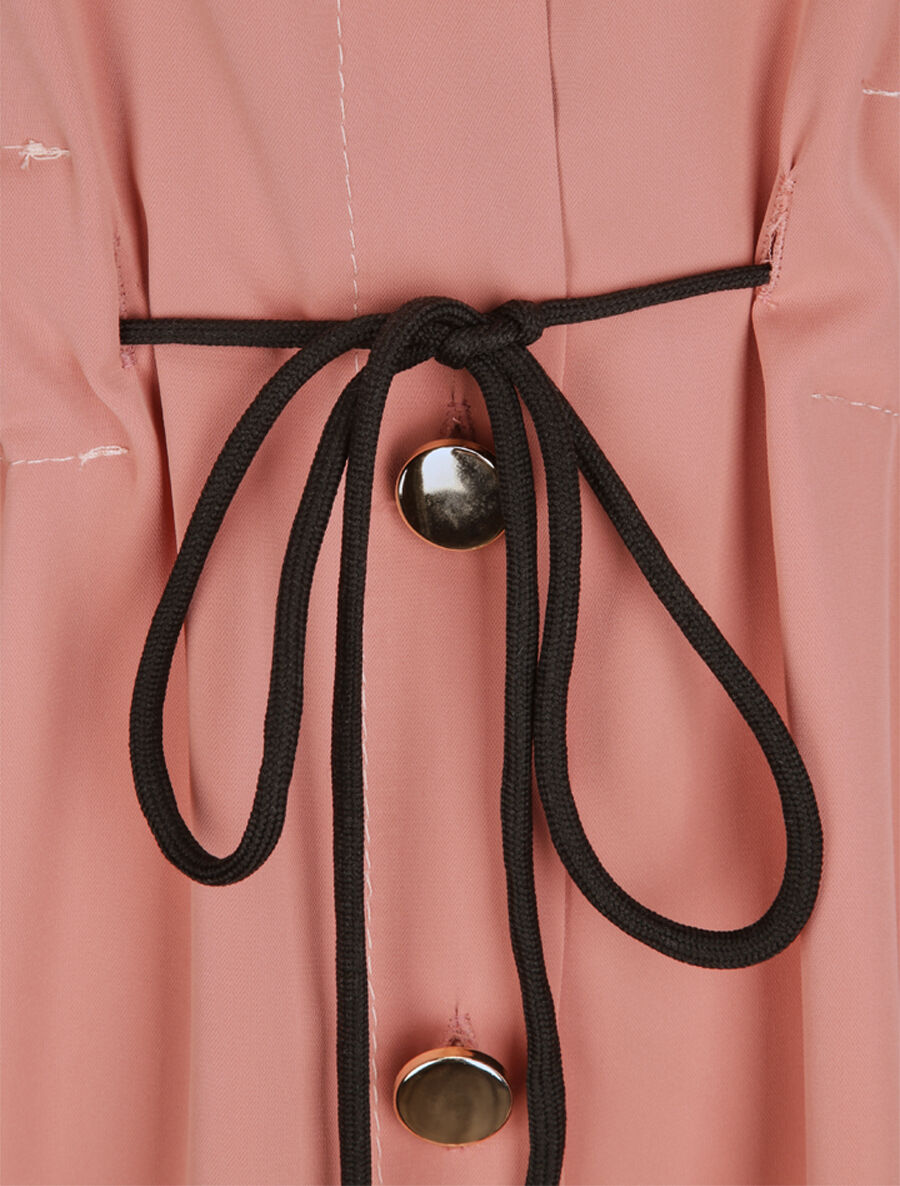 Robe chemise à boutons stylisés - Rose - 3