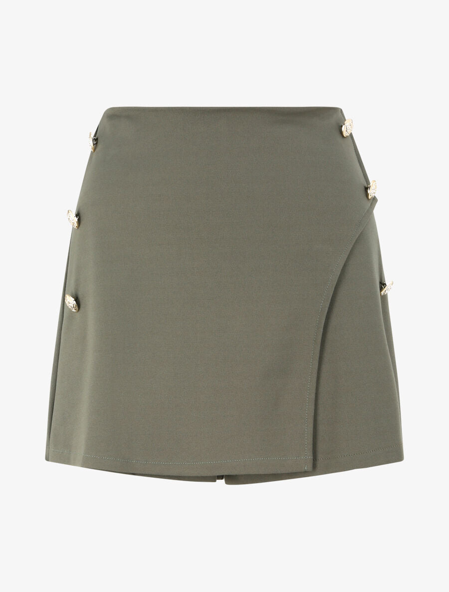 Short style jupe culotte - Kaki - 1