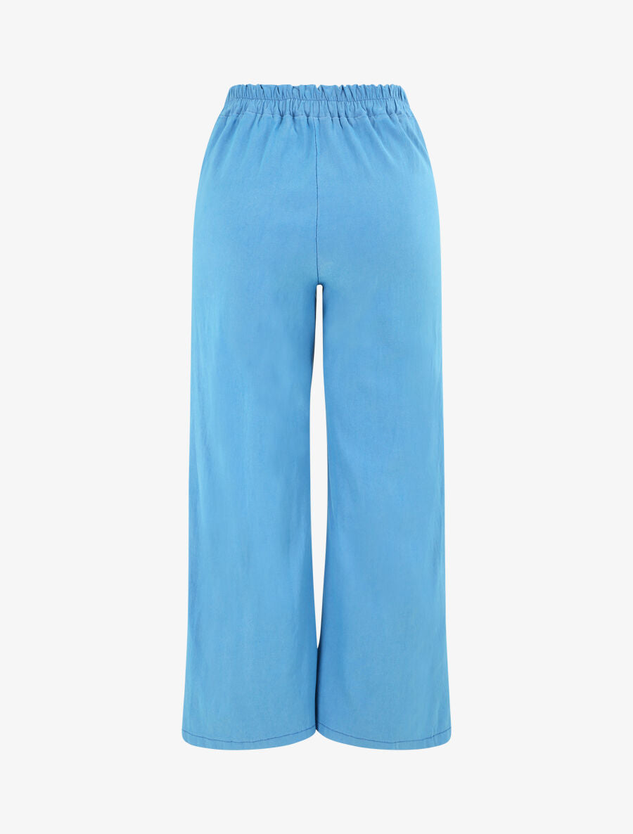 Pantalon ample coupe droite - Bleu ciel - 2