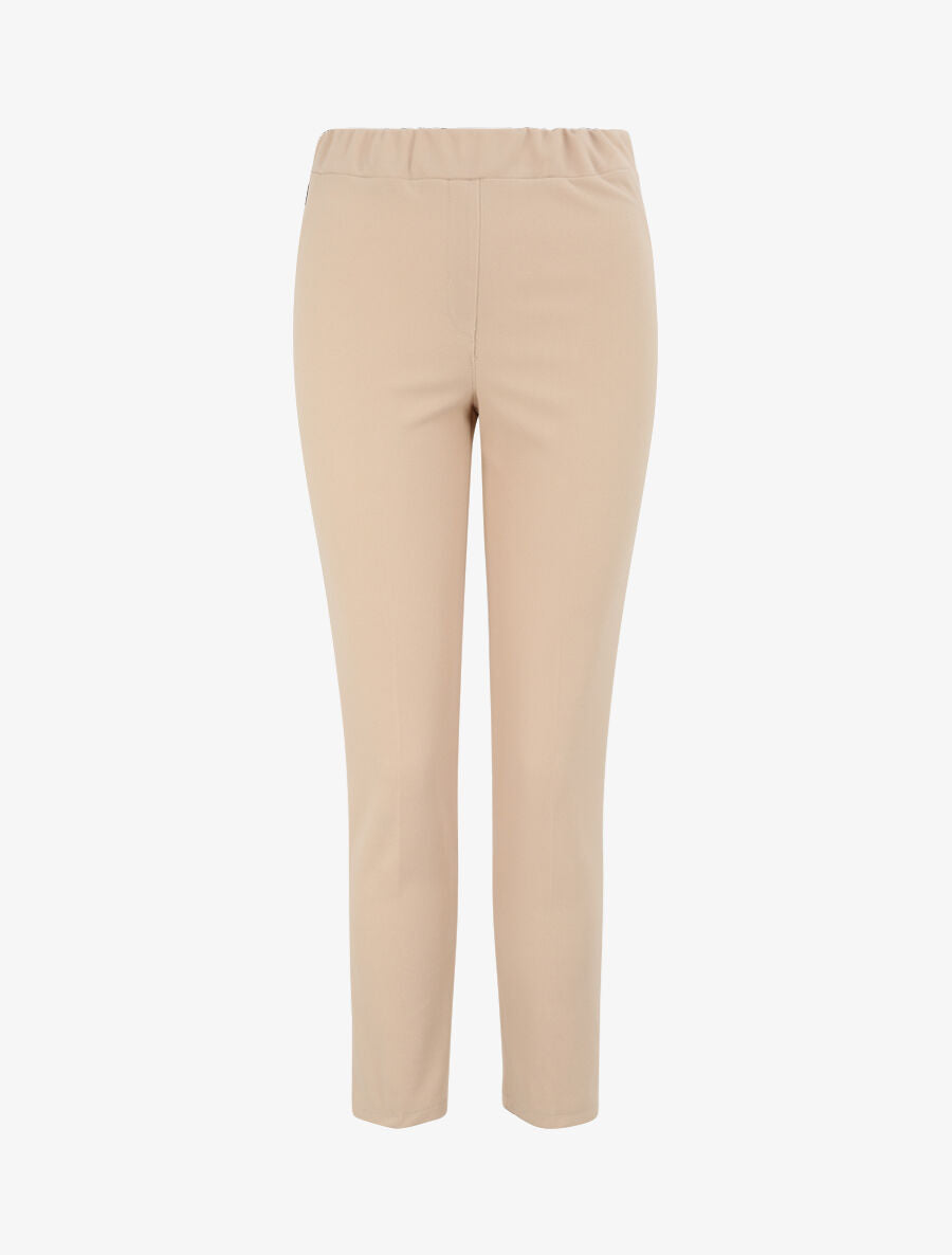 Pantalon uni coupe droite - Beige - 1