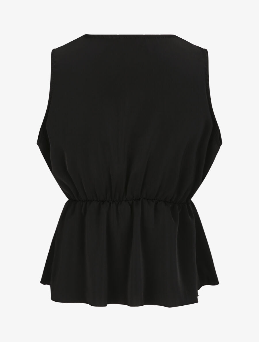 Top cache-coeur fluide - Noir - 2