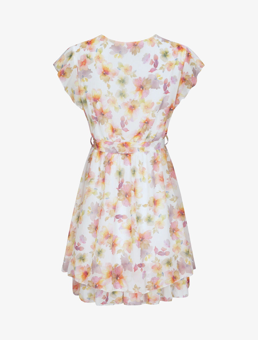 Robe en voile à imprimé fleurs d&