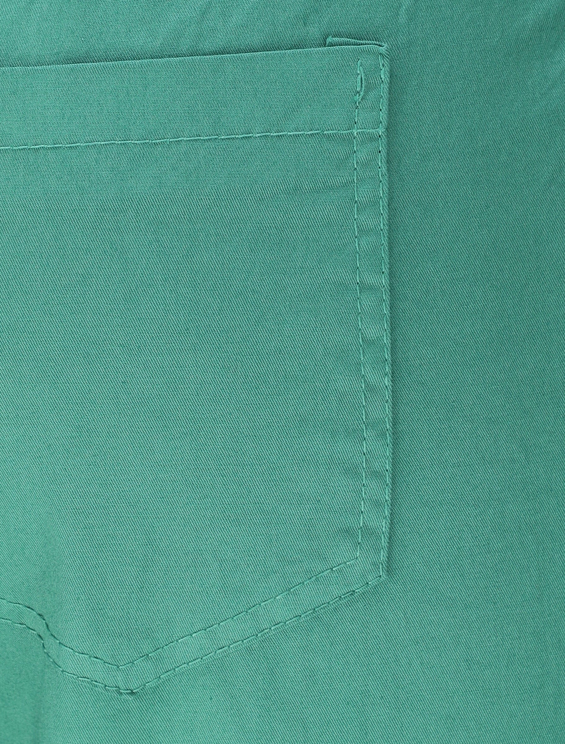 Pantalon droit à taille haute élastiquée - Vert - 3