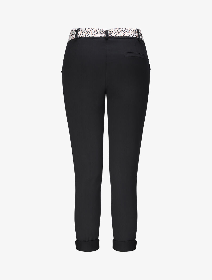 Pantalon chino droit à poches volantées - Noir - 2