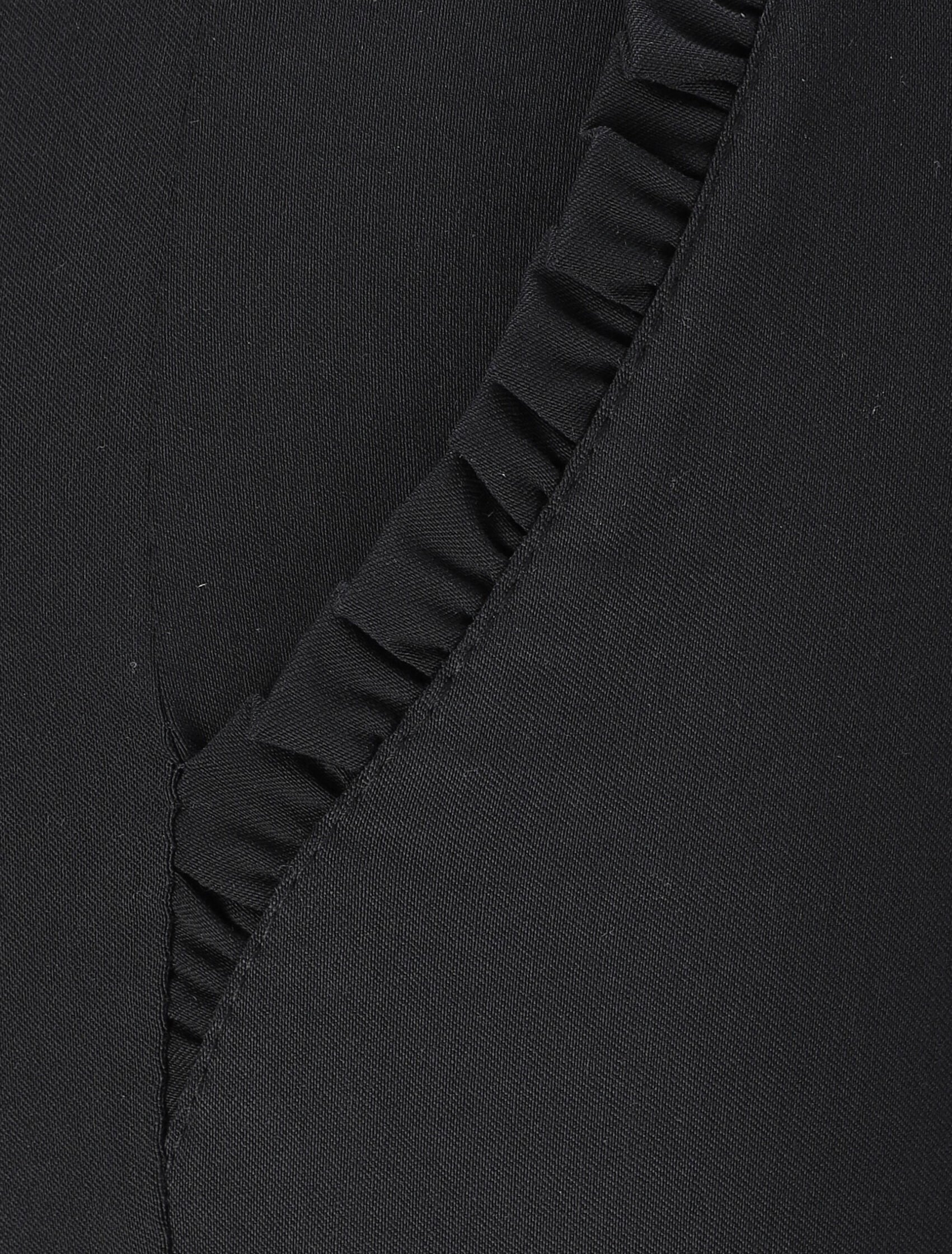 Pantalon chino droit à poches volantées - Noir - 3