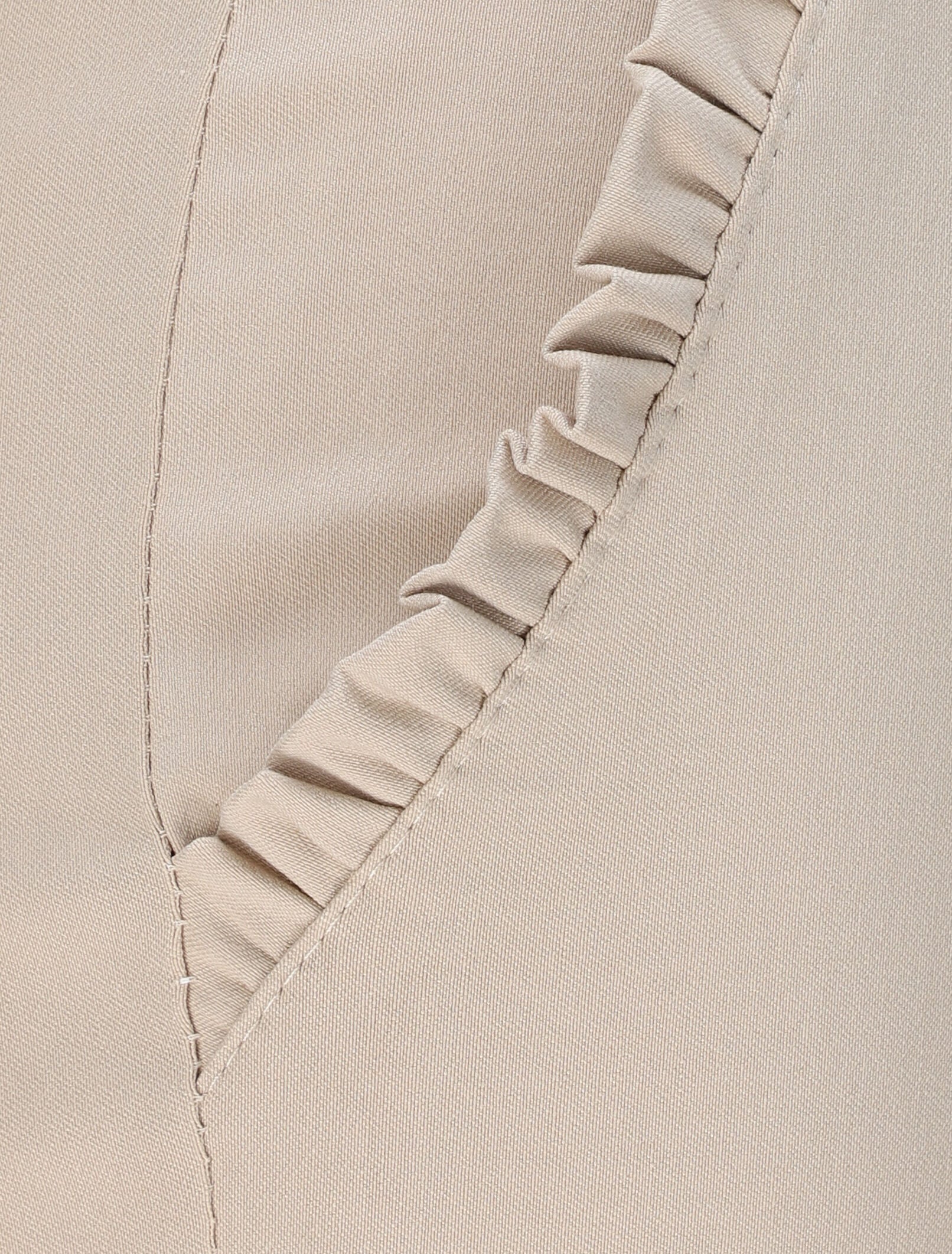 Pantalon chino droit à poches volantées - Beige - 3