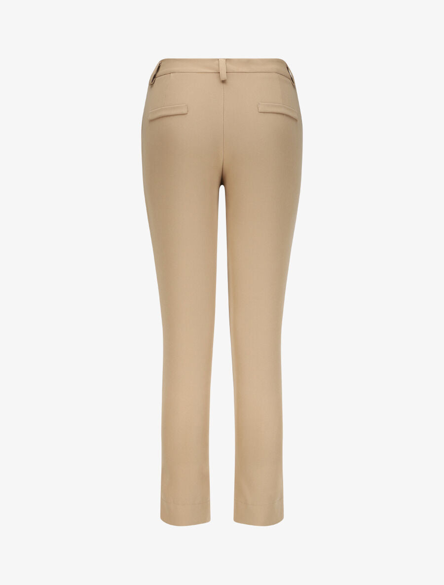 Pantalon droit à bords fendus - Camel - 2
