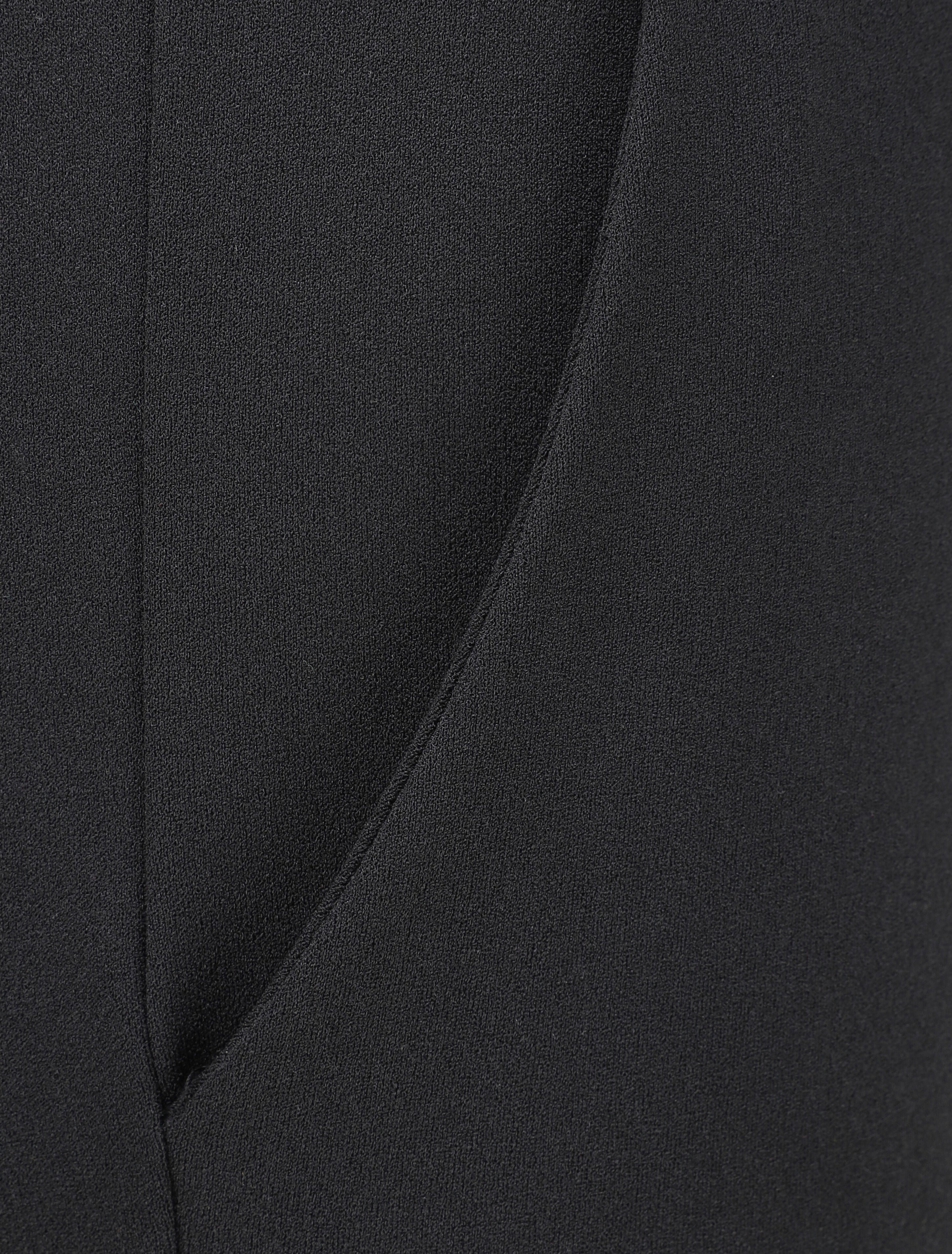 Pantalon à taille élastiquée et liens à nouer - Noir - 3