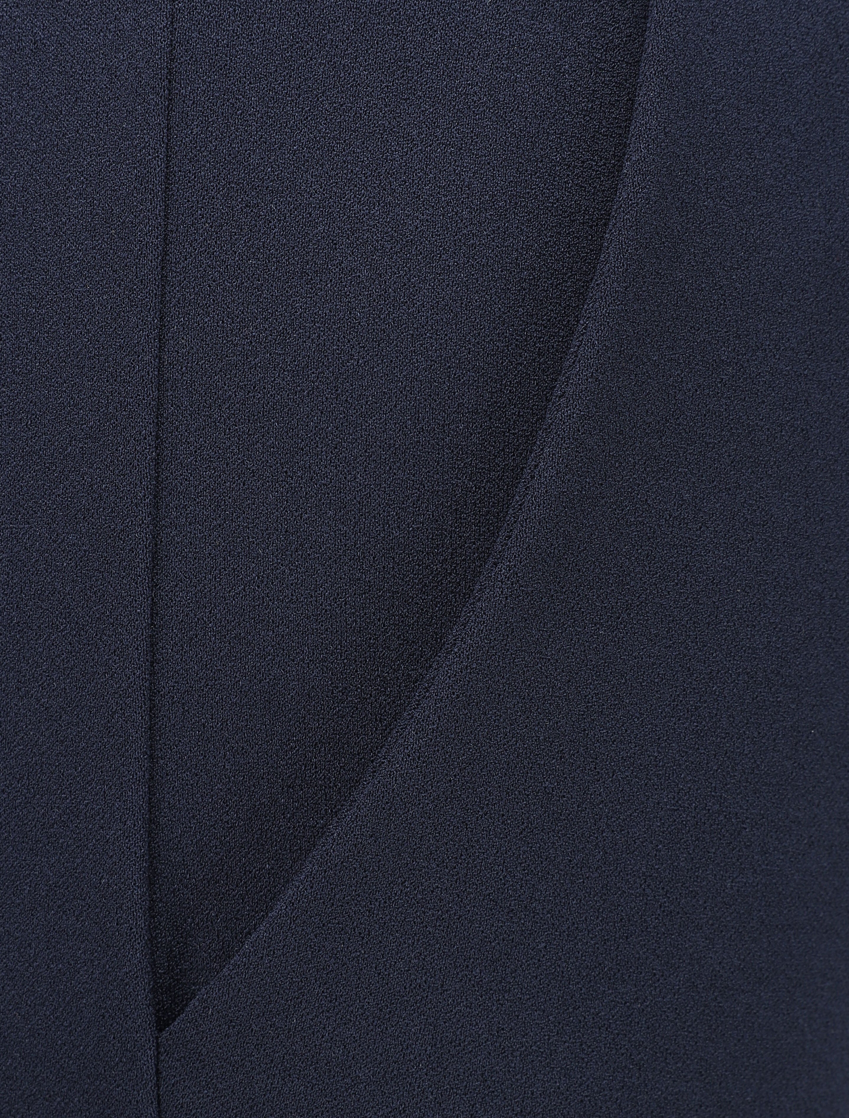 Pantalon à taille élastiquée et liens à nouer - Marine - 3