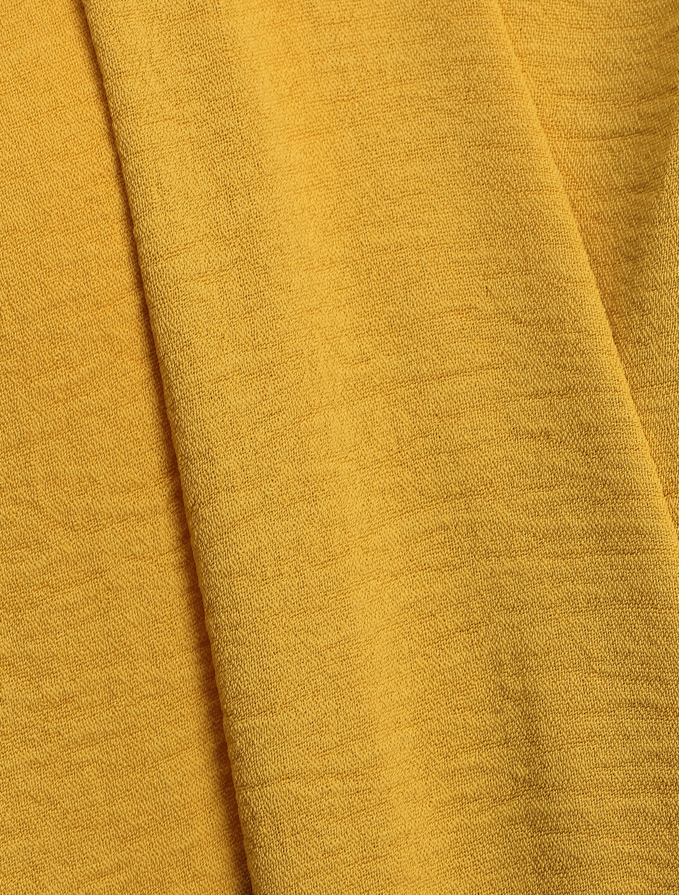 Body bi-matière à col cache-coeur - Jaune - 3