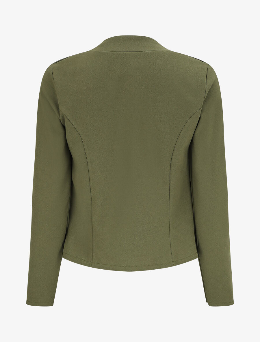 Veste courte unie - Kaki - 2