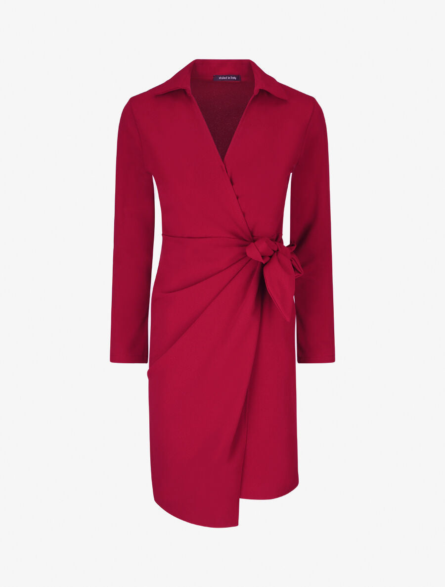 Robe unie portefeuille trompe-l&