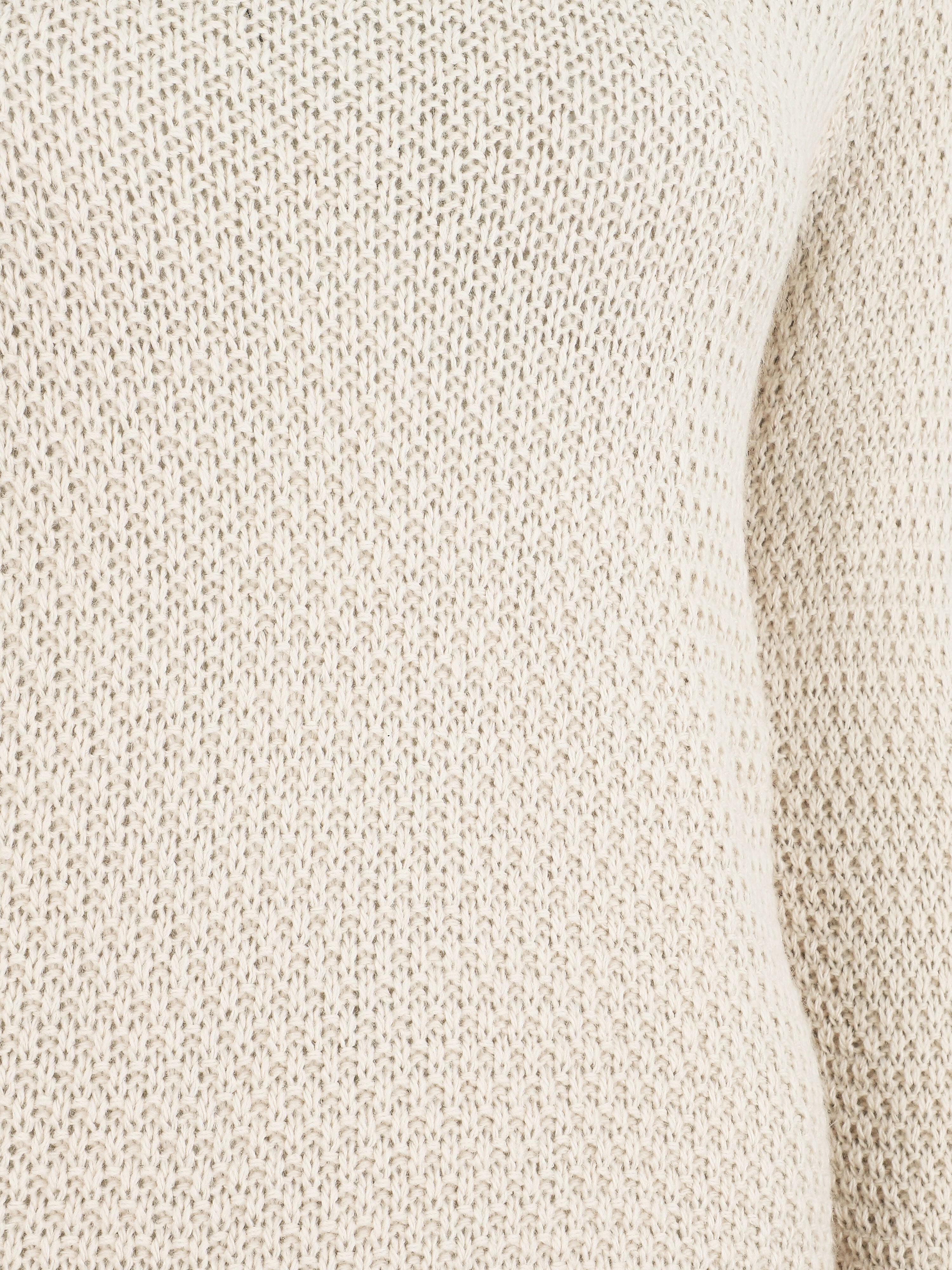 Pull droit à col rond - Beige - 3
