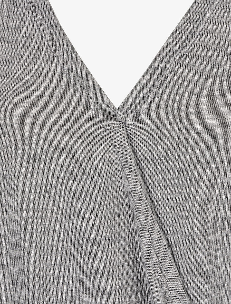 Pull cache-coeur à manches rabattables - Gris - 3
