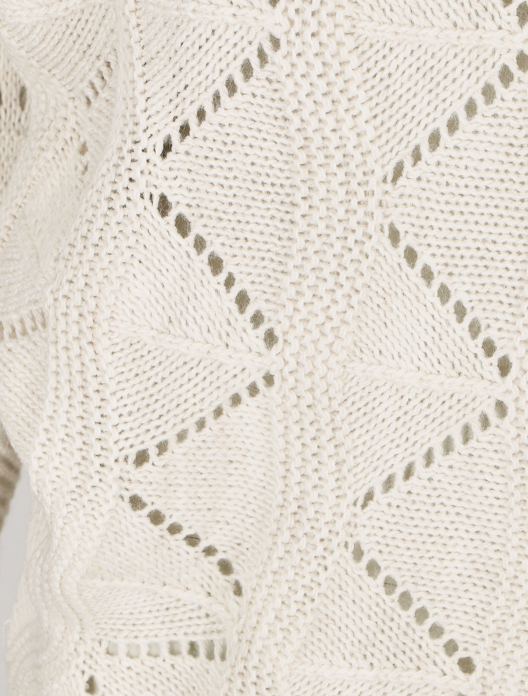 Pull en maille zigzag - Beige - 3