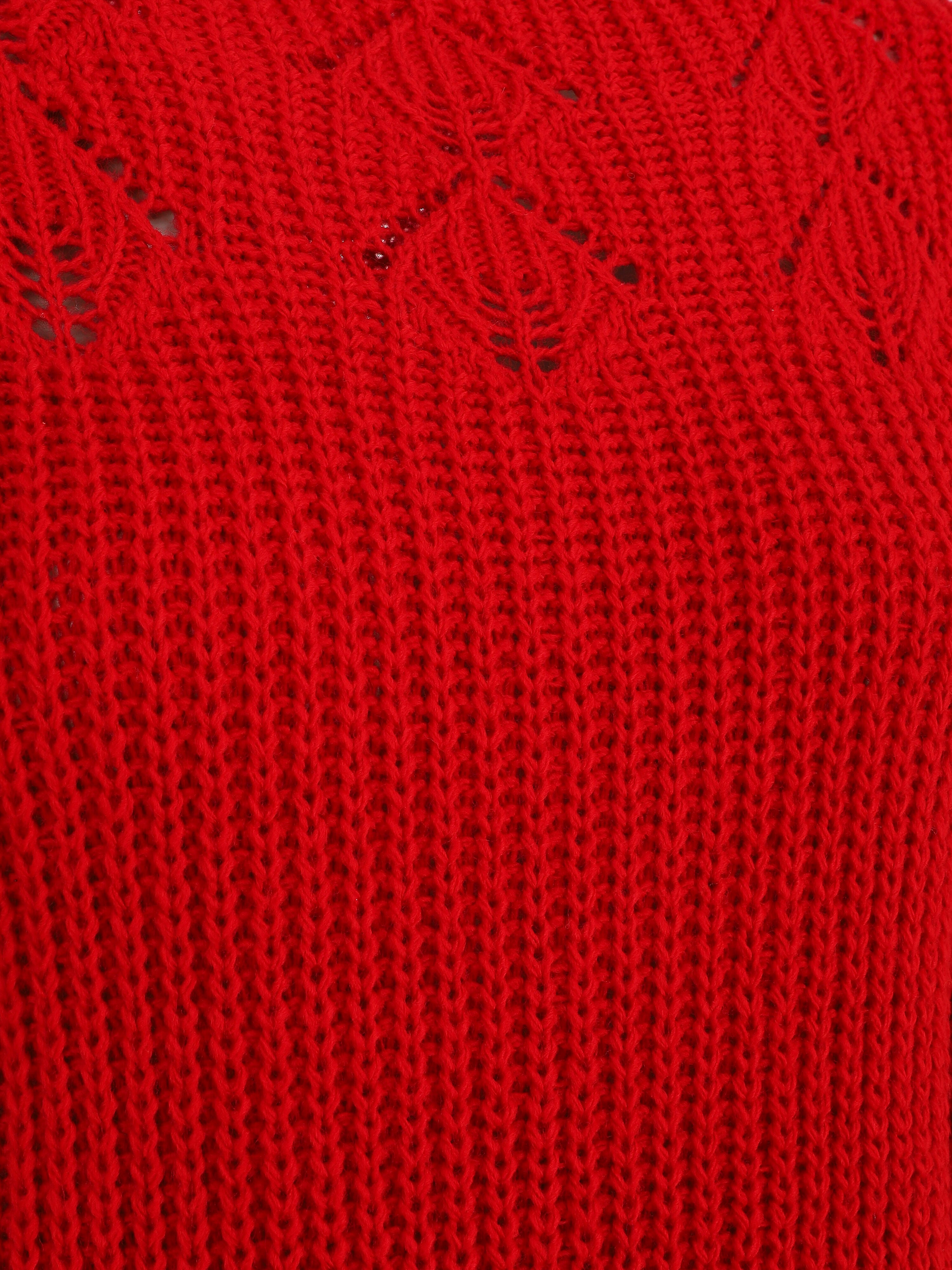 Pull long uni - Rouge - 3