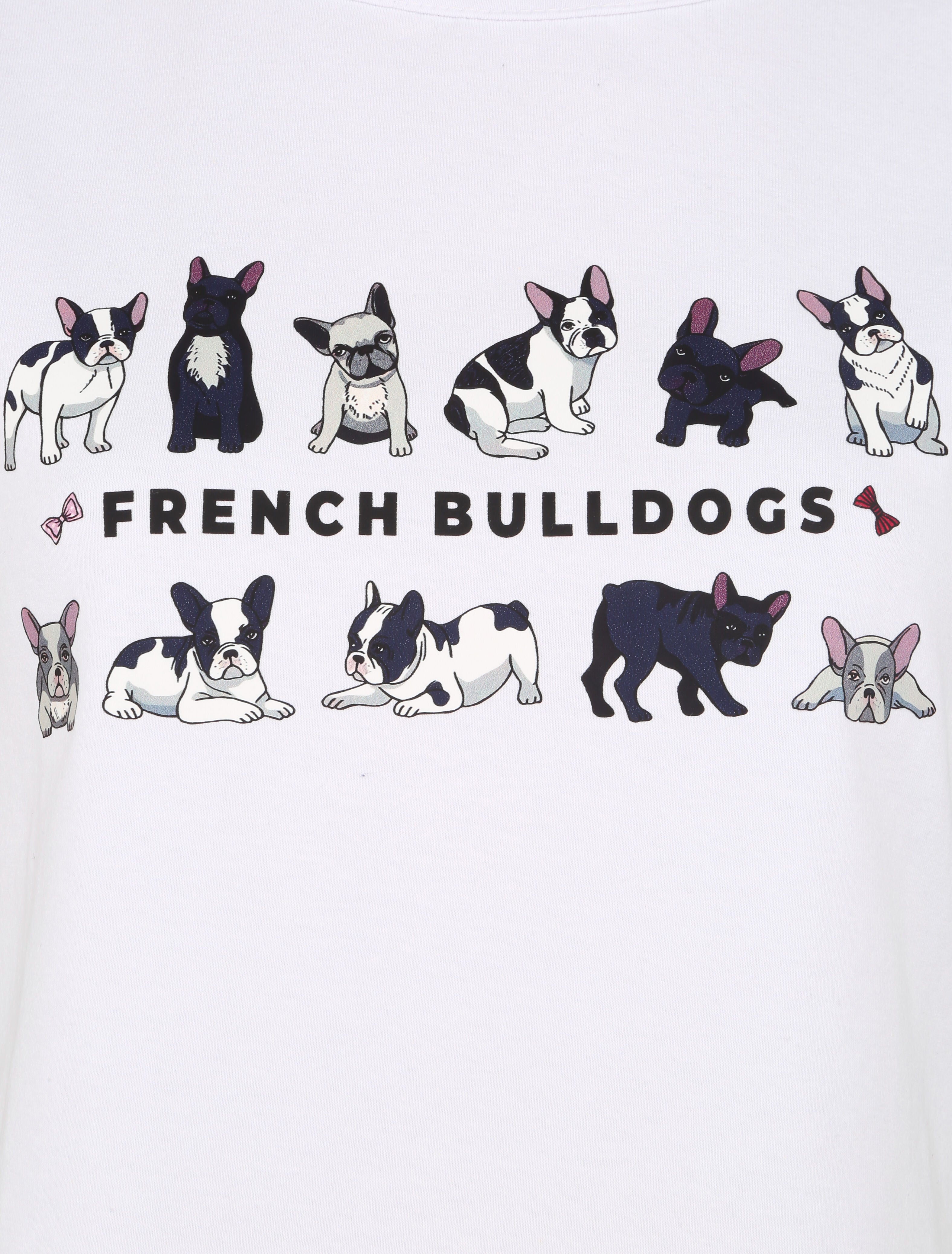 T-shirt à motif bulldogs - Blanc - 3