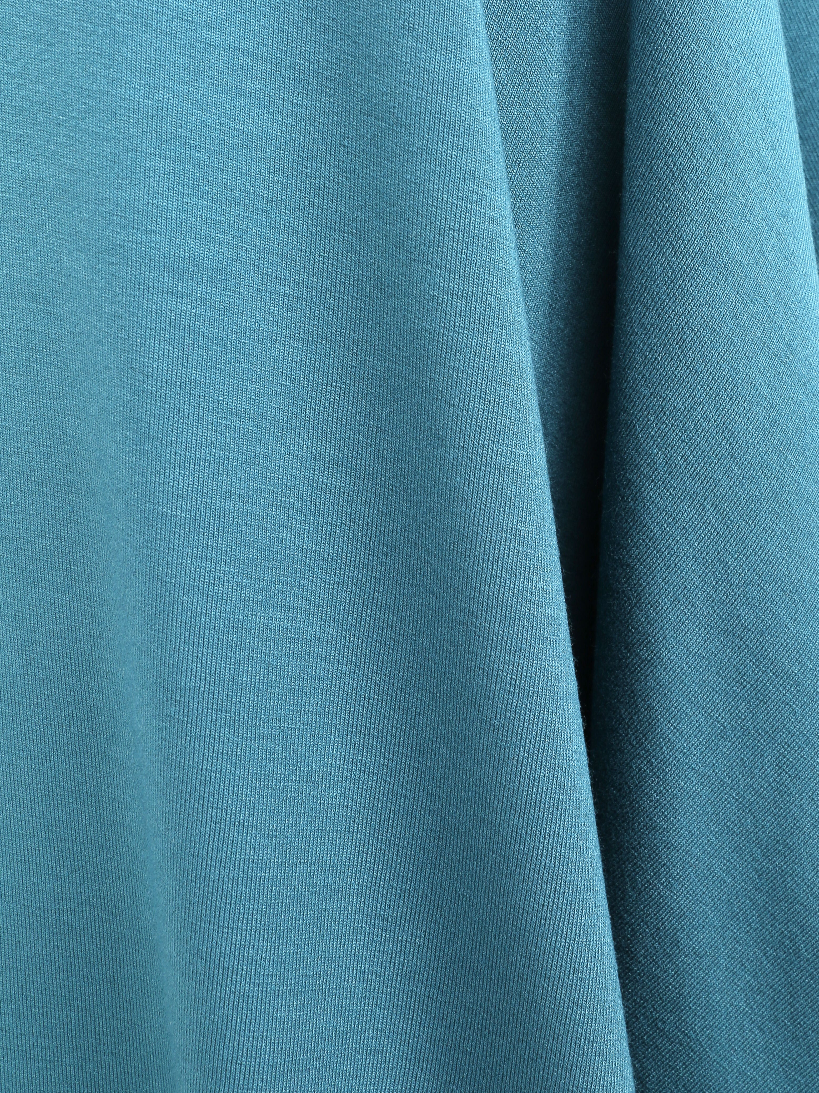 Pantalon ample à bords asymétriques - Bleu canard - 4