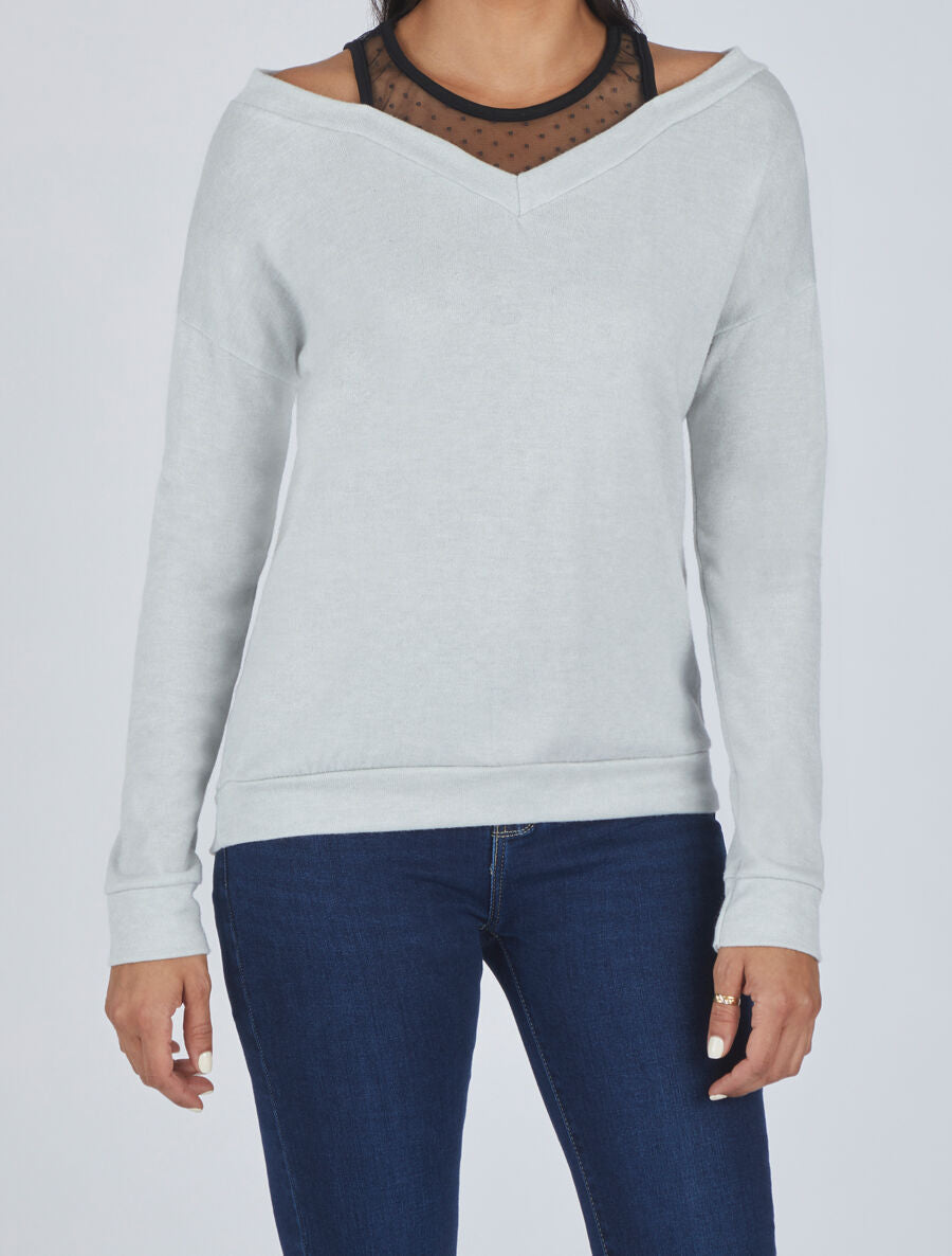 Pull bardot trompe l&