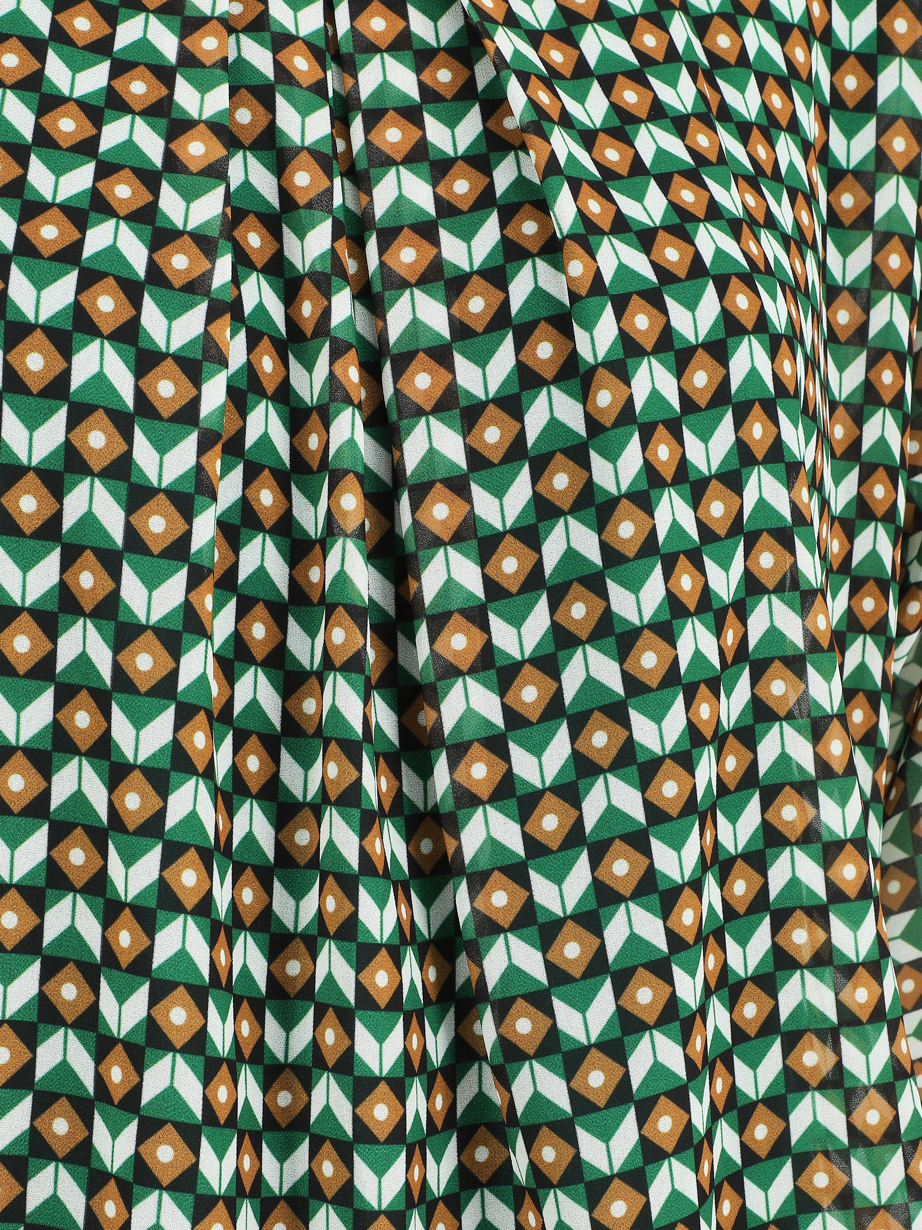 Blouse imprimé mosaïque - Vert - 3