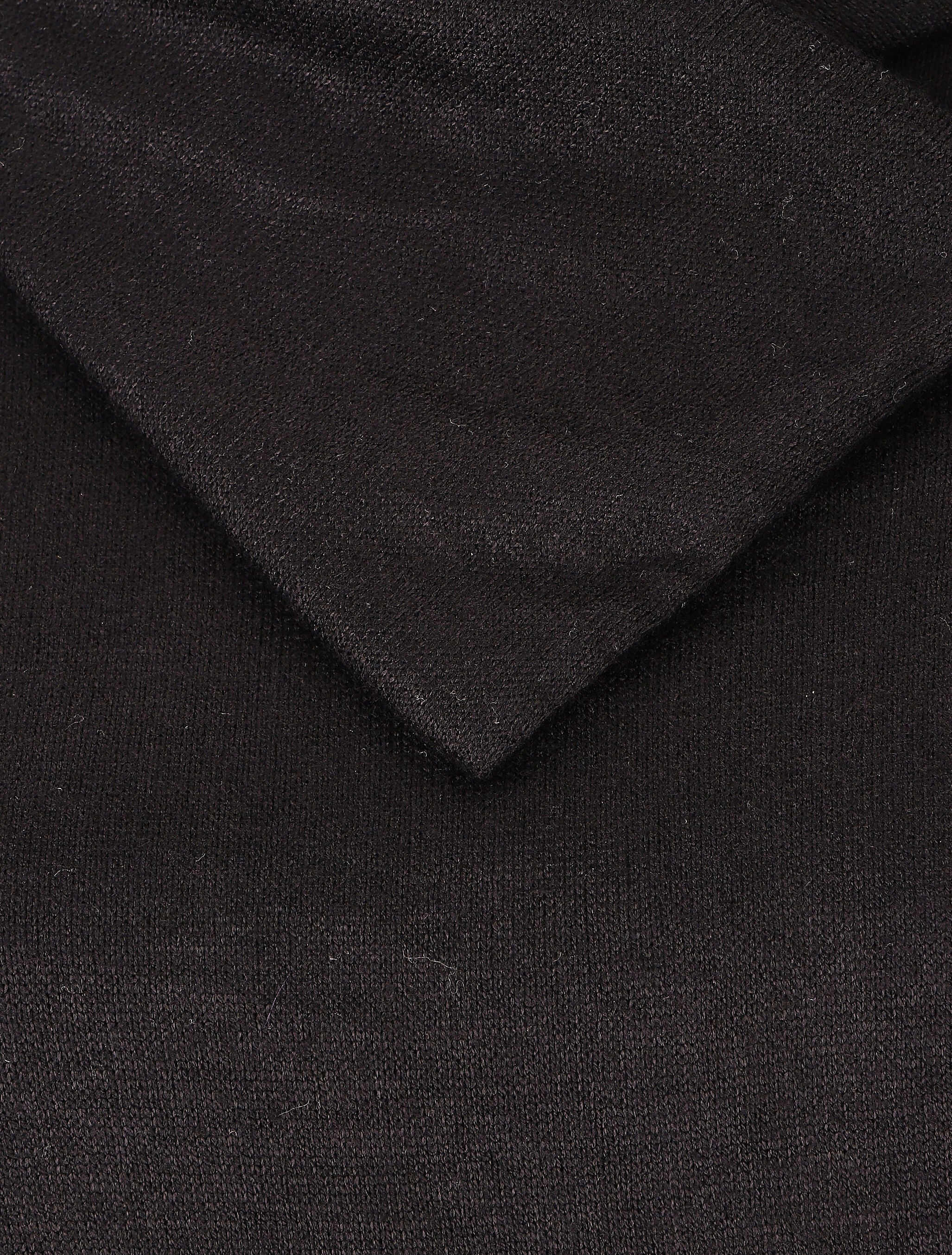 Pull col montant et crochet décoratif - Noir - 3