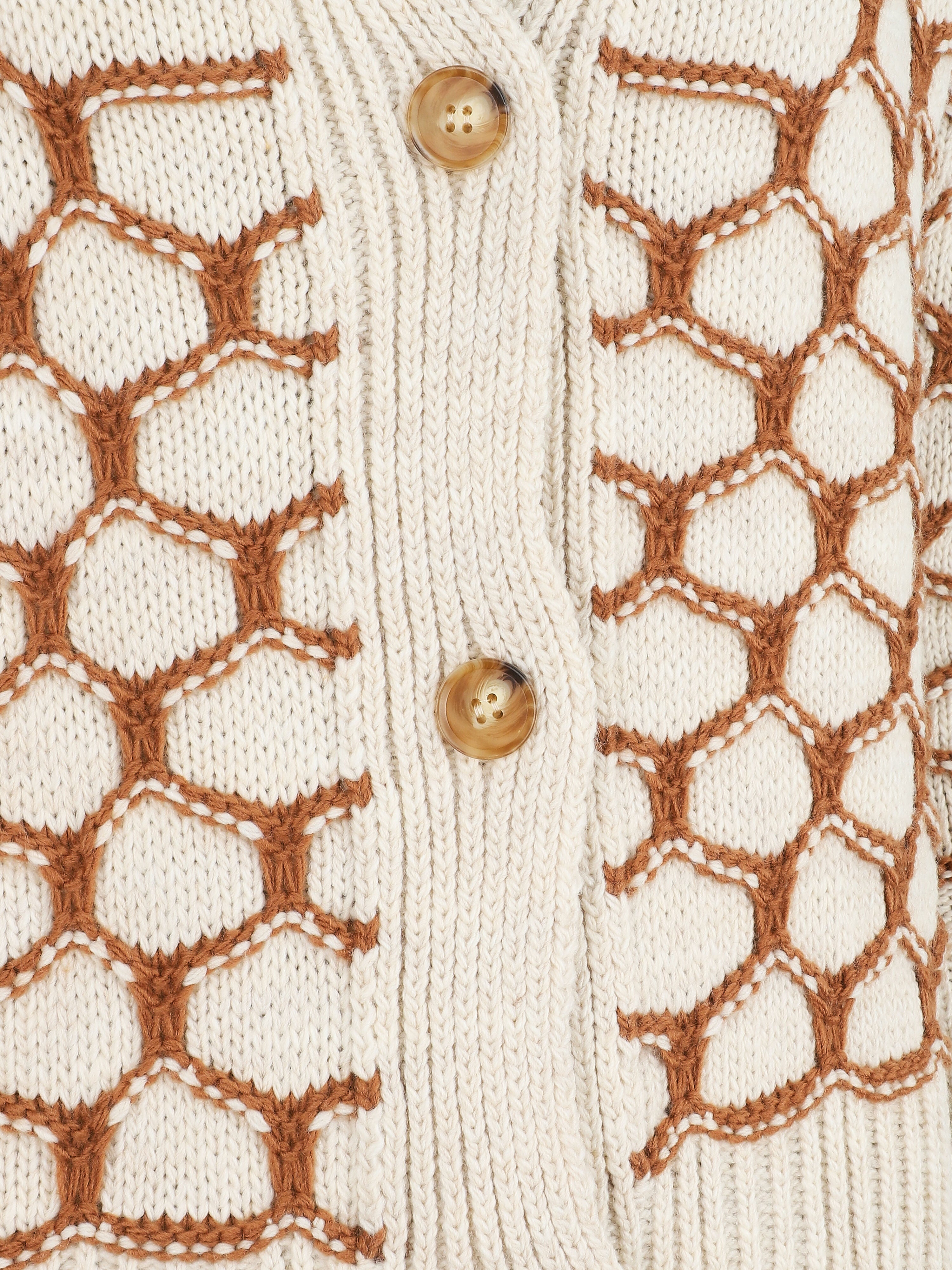 Cardigan à imprimé fantaisie - Camel - 3