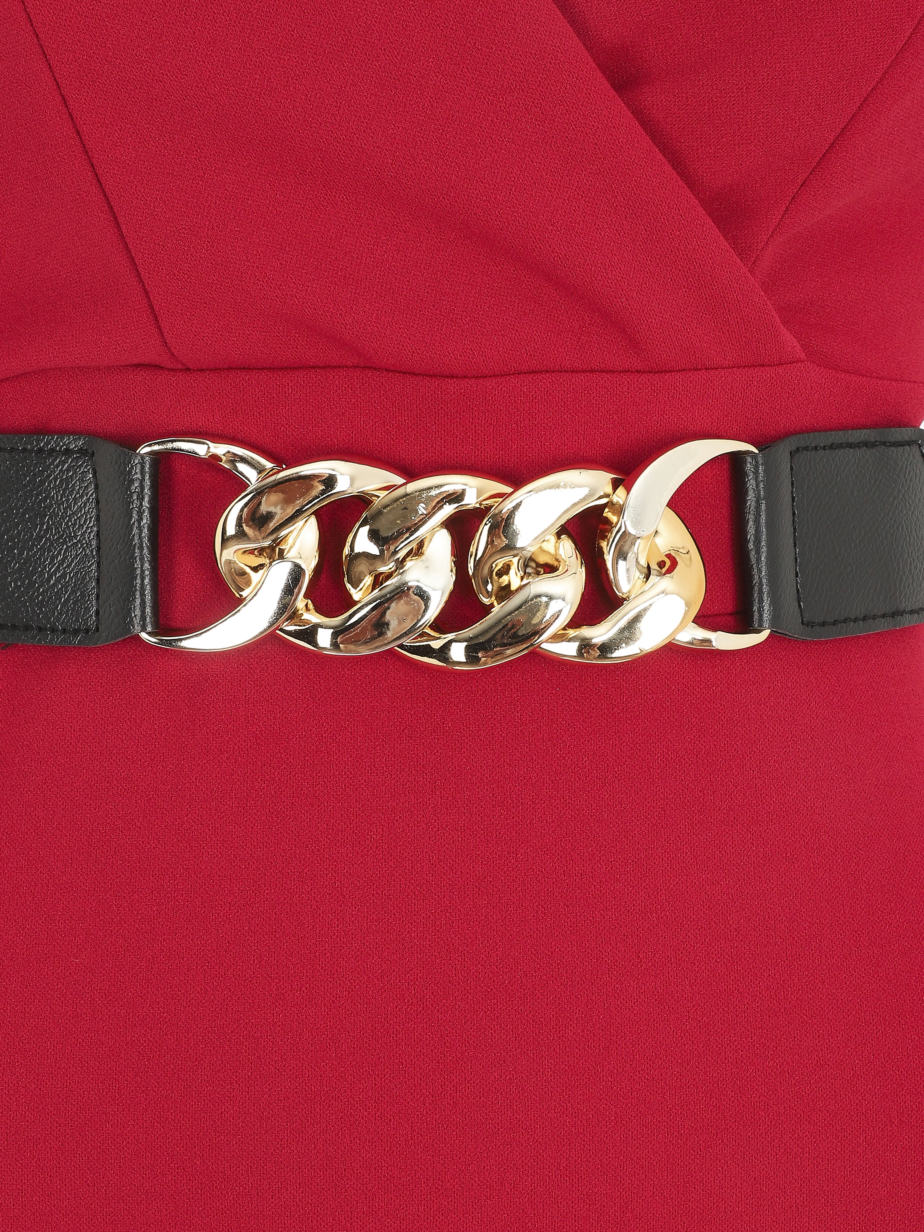Robe courte ajustée sans manches - Framboise - 4