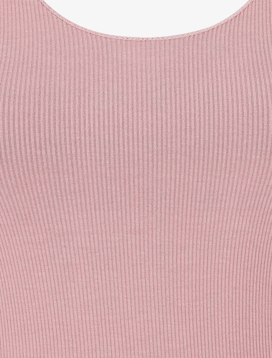 Débardeur uni coupe ajustée - Rose - 3
